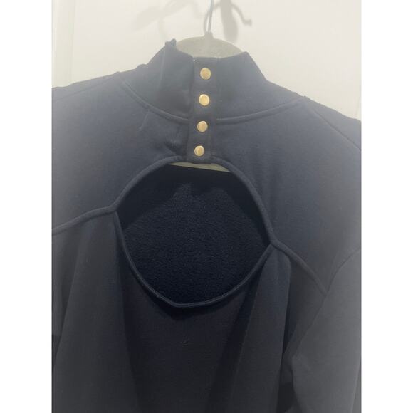 NWT Nation Black High Neck Sweatshirt with Back Cut Out  Sz M - Picture 7 of 7